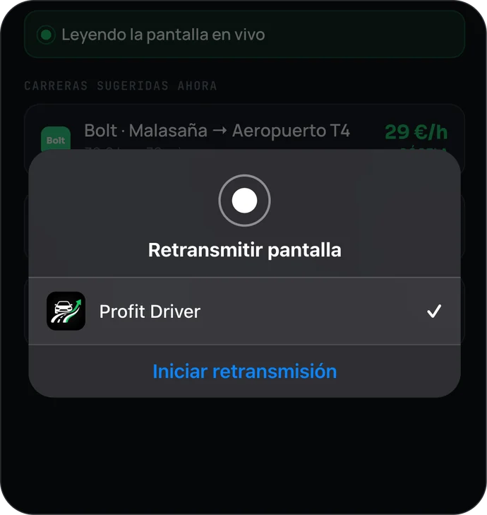 Inicia la transmisión en Profit Driver